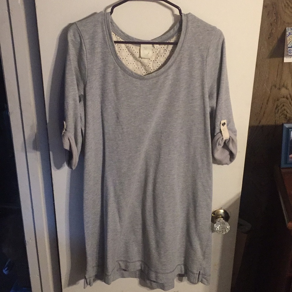 Anthropologie gray pj dress